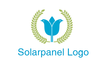 2 birds in leaf branch logo