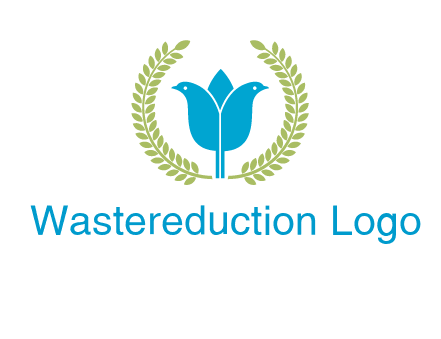 2 birds in leaf branch logo