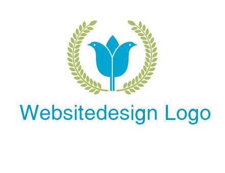 2 birds in leaf branch logo