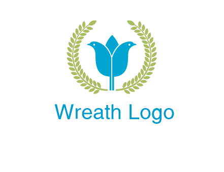2 birds in leaf branch logo