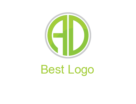 letters A and D in a circle logo