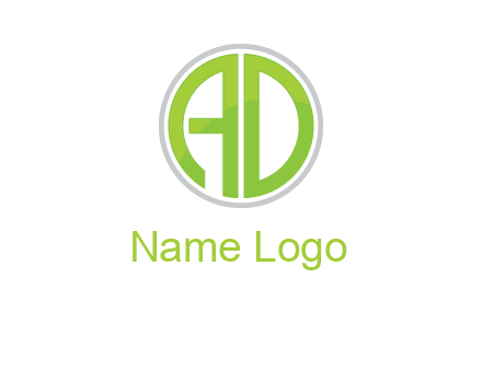 letters A and D in a circle logo