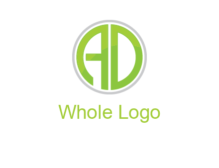 letters A and D in a circle logo