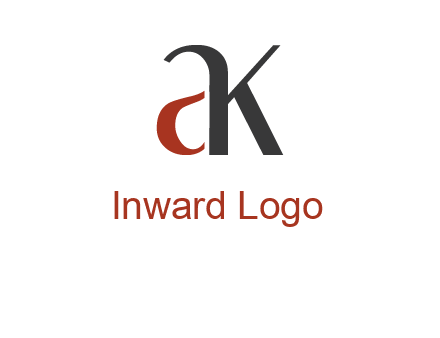 lowercase letters A and K joined 
