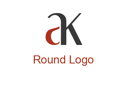 lowercase letters A and K joined 