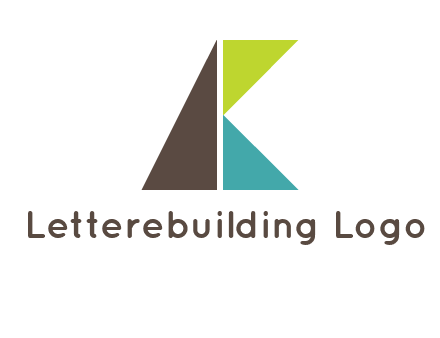 letters A and K made with triangles