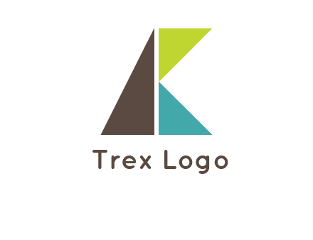 letters A and K made with triangles