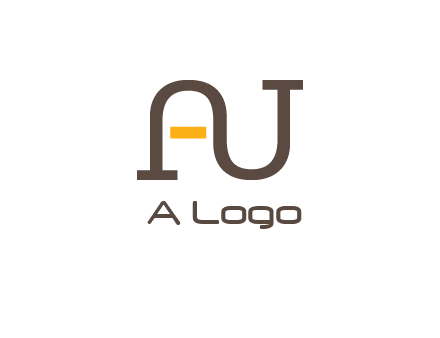 letters A and U logo