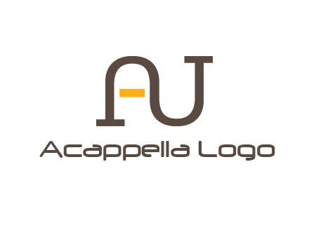 letters A and U logo