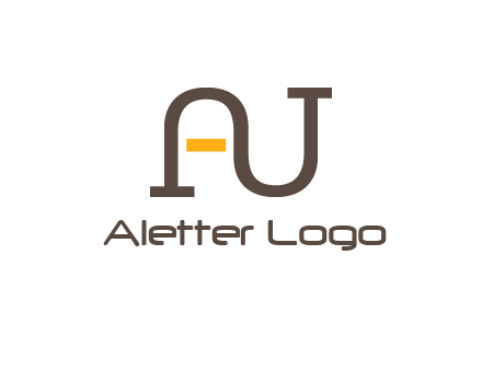 letters A and U logo