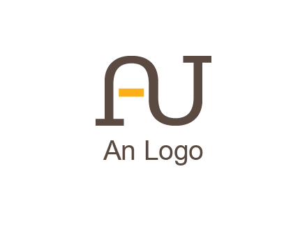 letters A and U logo