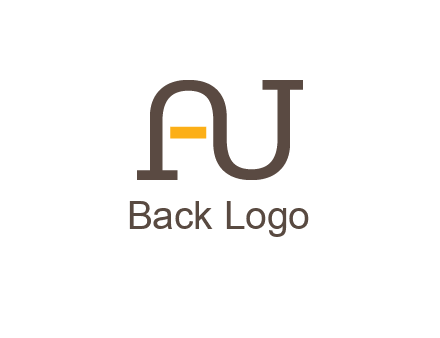 letters A and U logo