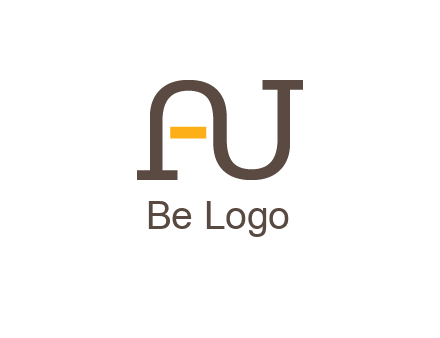letters A and U logo