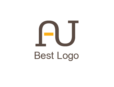 letters A and U logo