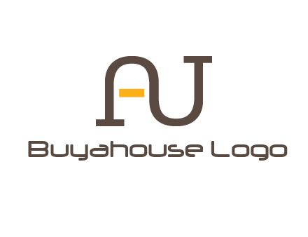 letters A and U logo