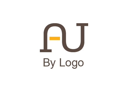 letters A and U logo