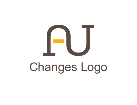 letters A and U logo