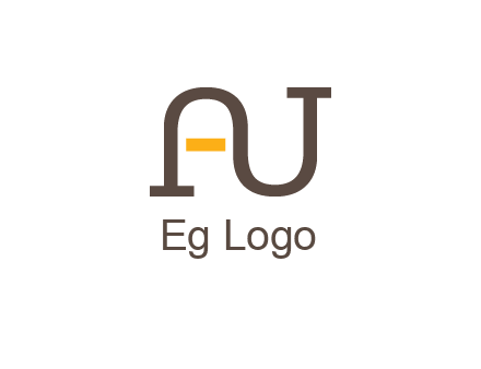 letters A and U logo