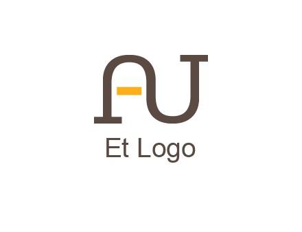 letters A and U logo