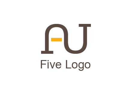 letters A and U logo