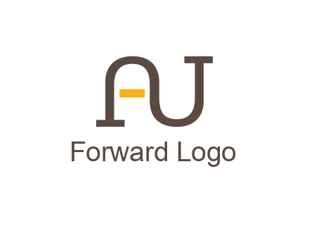 letters A and U logo