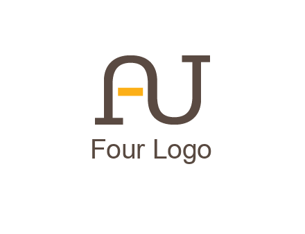 letters A and U logo