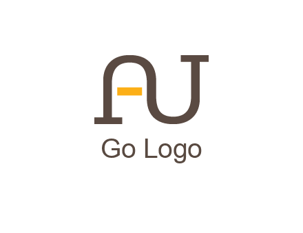 letters A and U logo