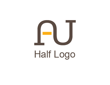 letters A and U logo