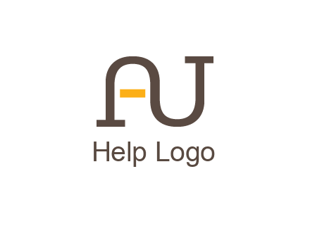 letters A and U logo