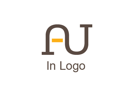 letters A and U logo