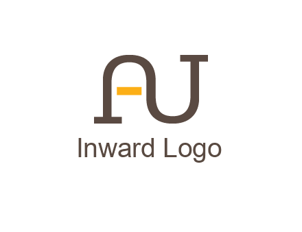letters A and U logo