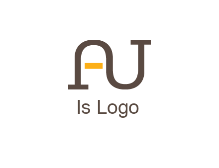 letters A and U logo