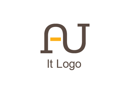 letters A and U logo