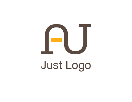 letters A and U logo