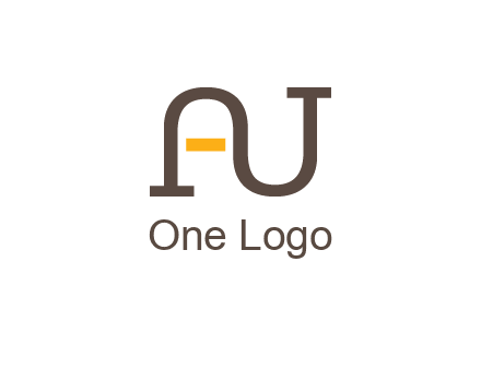 letters A and U logo