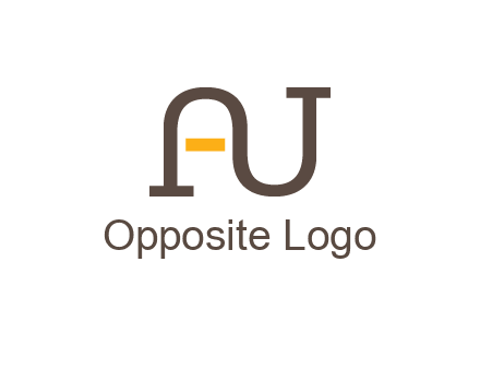 letters A and U logo