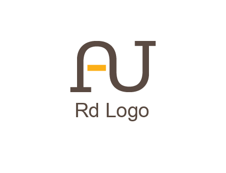 letters A and U logo