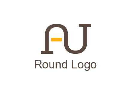 letters A and U logo