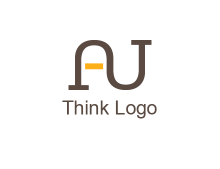 letters A and U logo
