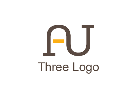 letters A and U logo