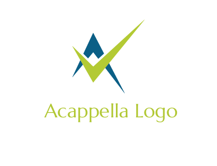two check marks forming letters A and V