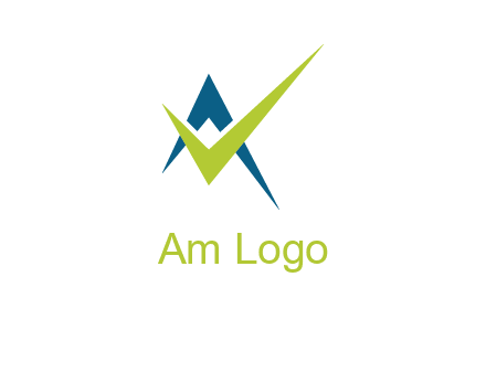 two check marks forming letters A and V