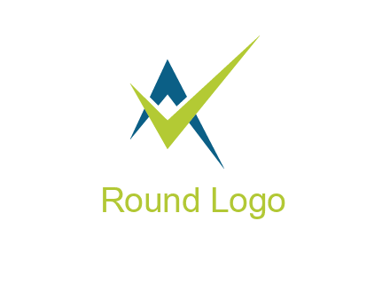 two check marks forming letters A and V