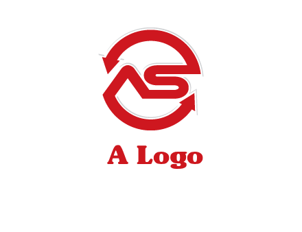 letters S and A in a circular logo with arrows