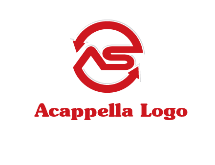 letters S and A in a circular logo with arrows