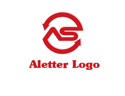 letters S and A in a circular logo with arrows