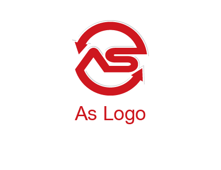 letters S and A in a circular logo with arrows