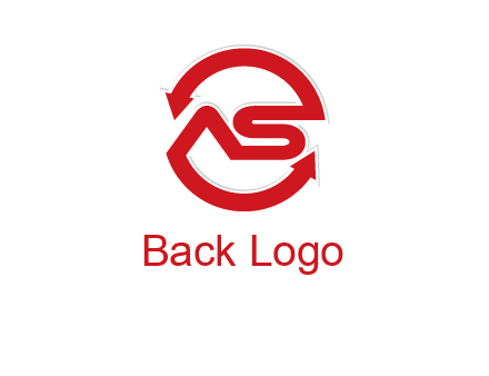 letters S and A in a circular logo with arrows