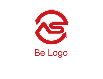 letters S and A in a circular logo with arrows