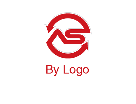 letters S and A in a circular logo with arrows